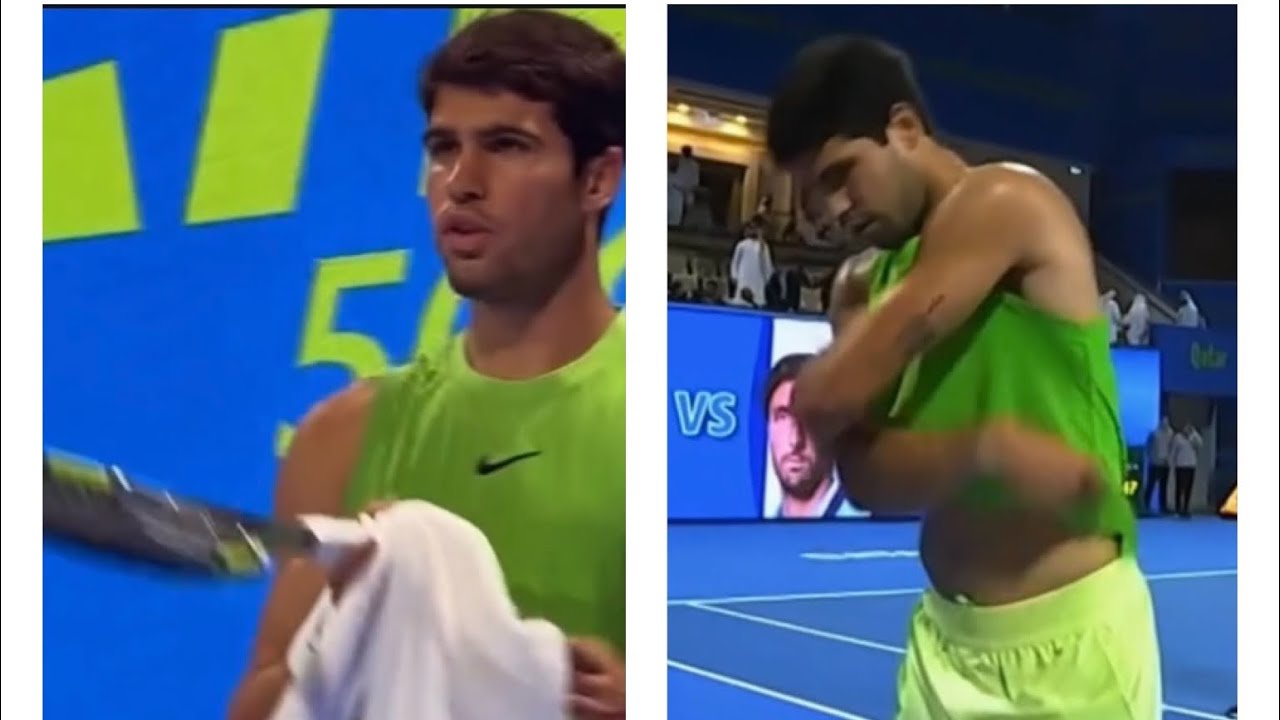 Carlos Alcaraz after his first WIN in Doha! 🎾