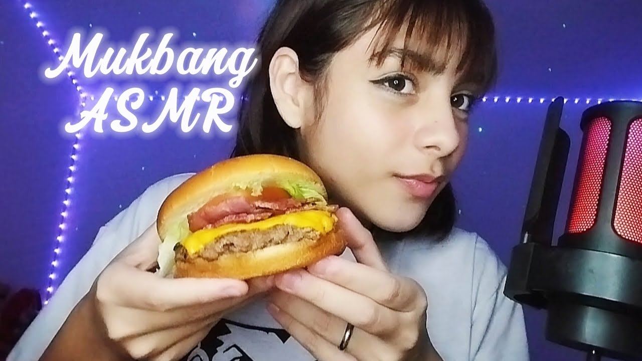 MUKBANG ASMR | Xbacon + batata com cheddar e bacon (Sons de mastigação e Conversa)