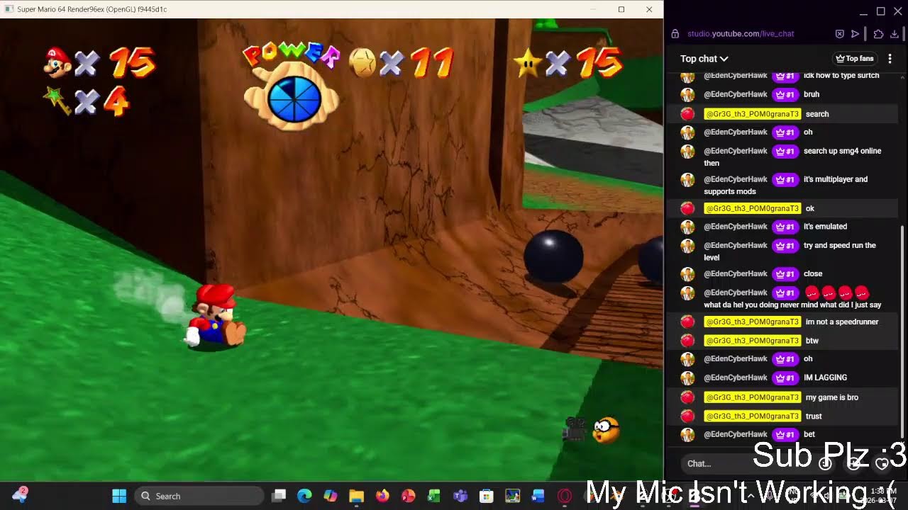 Playing SM64!
