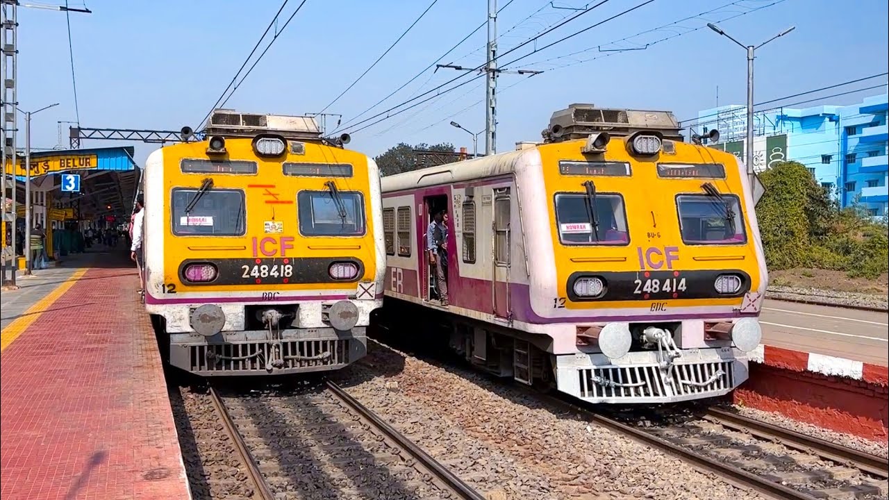 Kolkata Local Trains | Featuring ICF EMU action and high speed Express trains.