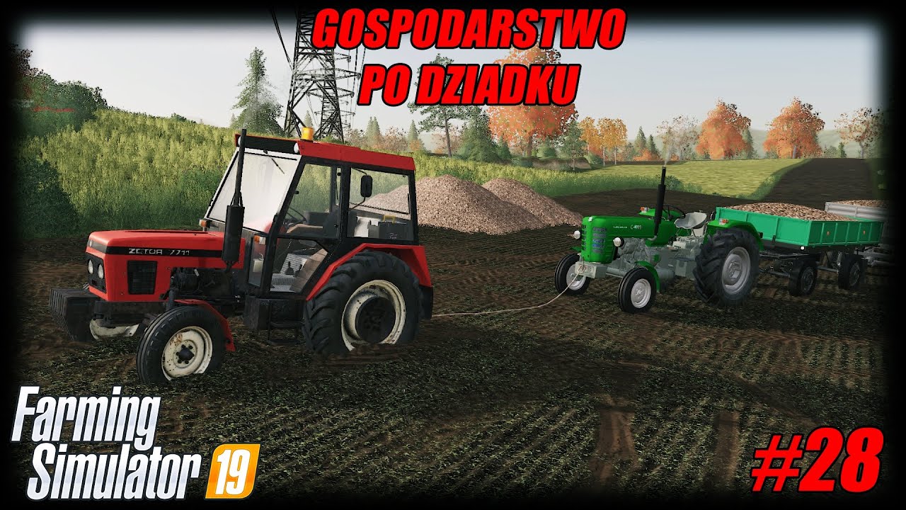 ★ Wyciąganie ciągnika, mokry wywóz buraków ★ Gospodarstwo Po Dziadku ★ FS 19 ★