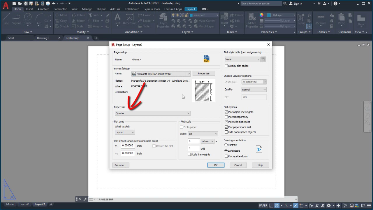 AutoCAD | Печать макета чертежа