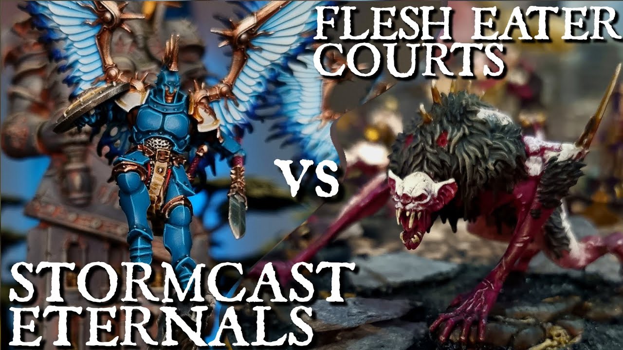Stormcast Eternals Vs Flesh Eater Courts. Warhammer Age of Sigmar battle report.