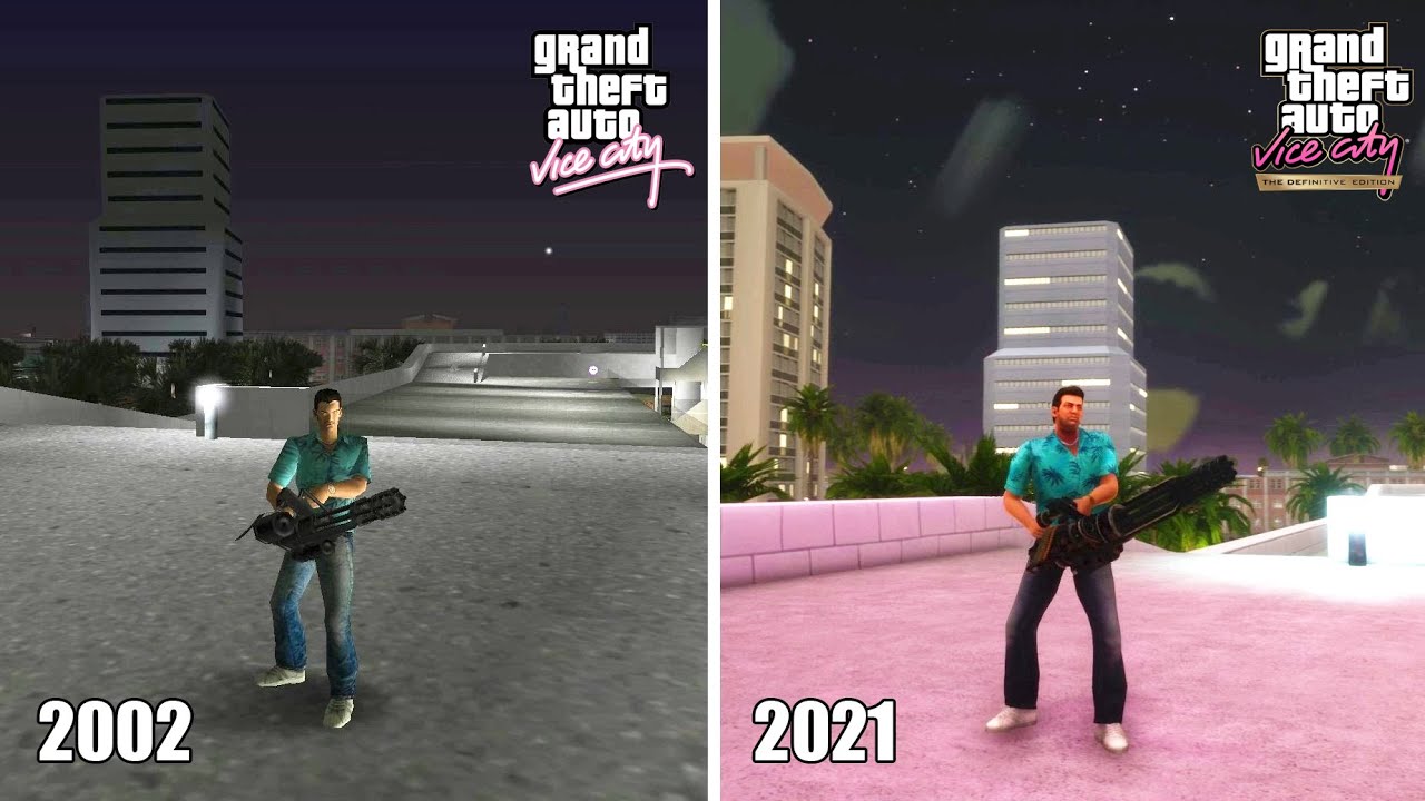 GTA Vice City - Original vs Definitive Edition - Weapon Comparison - NUTTERTOOLS Cheat