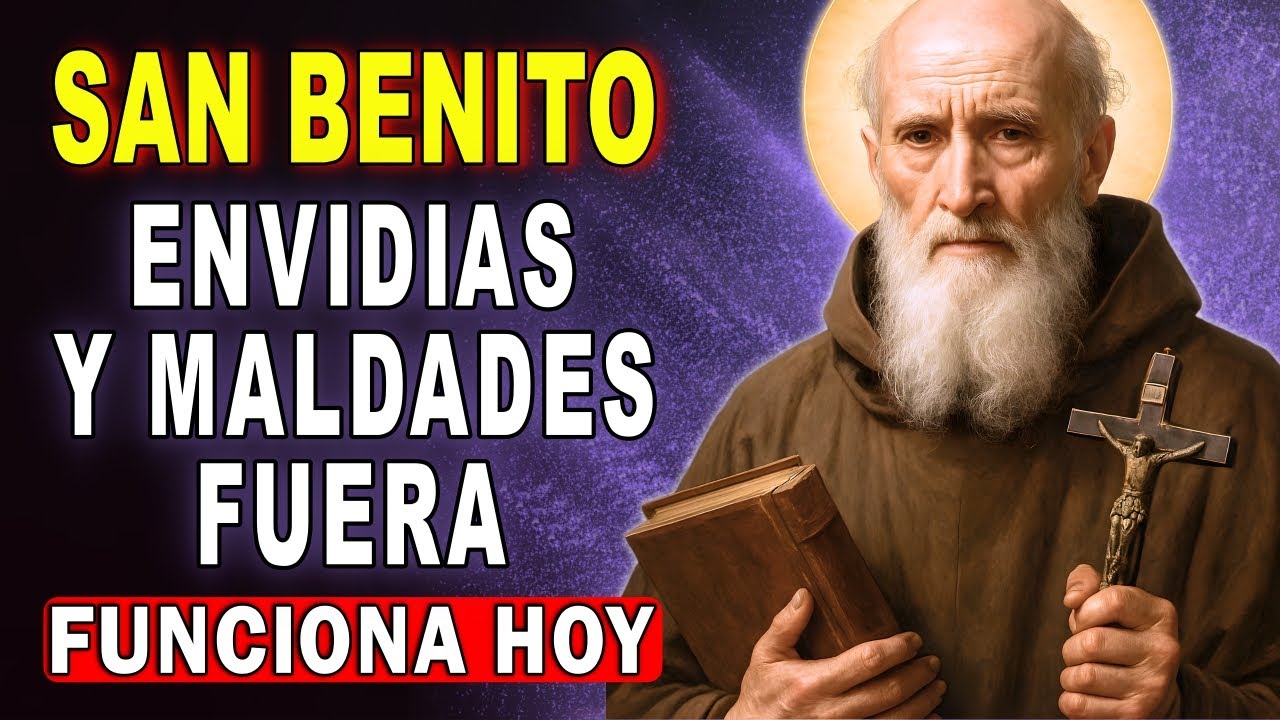 ORACIÓN A SAN BENITO✝️ PARA ALEJAR MALAS PERSONAS, MALAS LENGUAS, ENVIDIAS Y TODO MAL