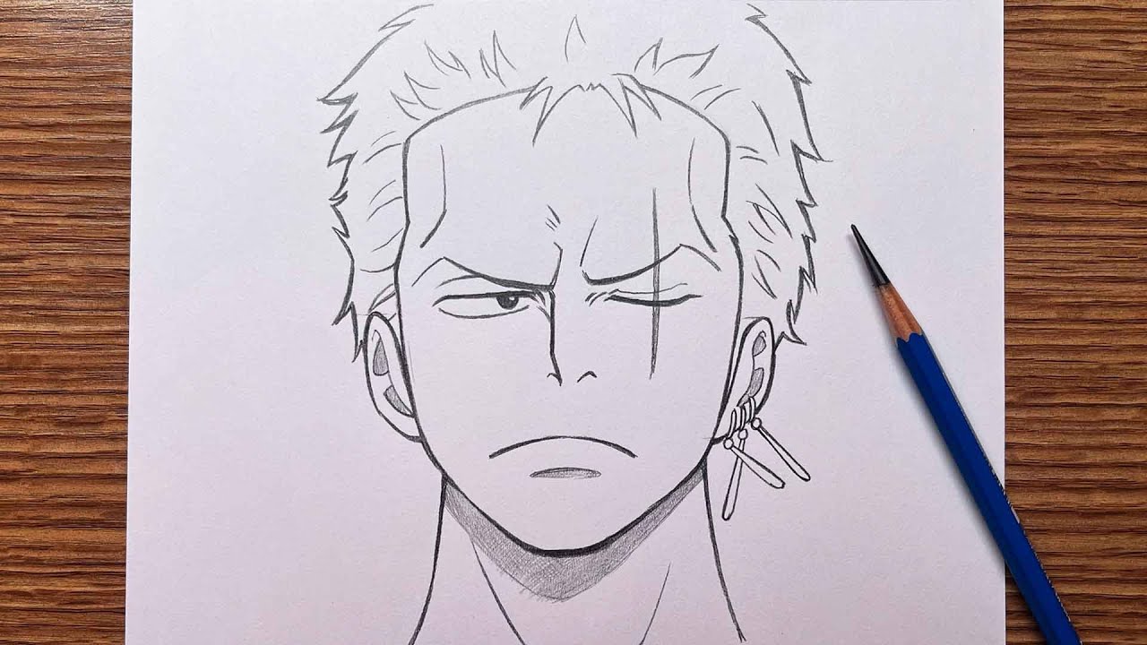 Easy sketch | how to draw Zoro step by step easy | One piece art