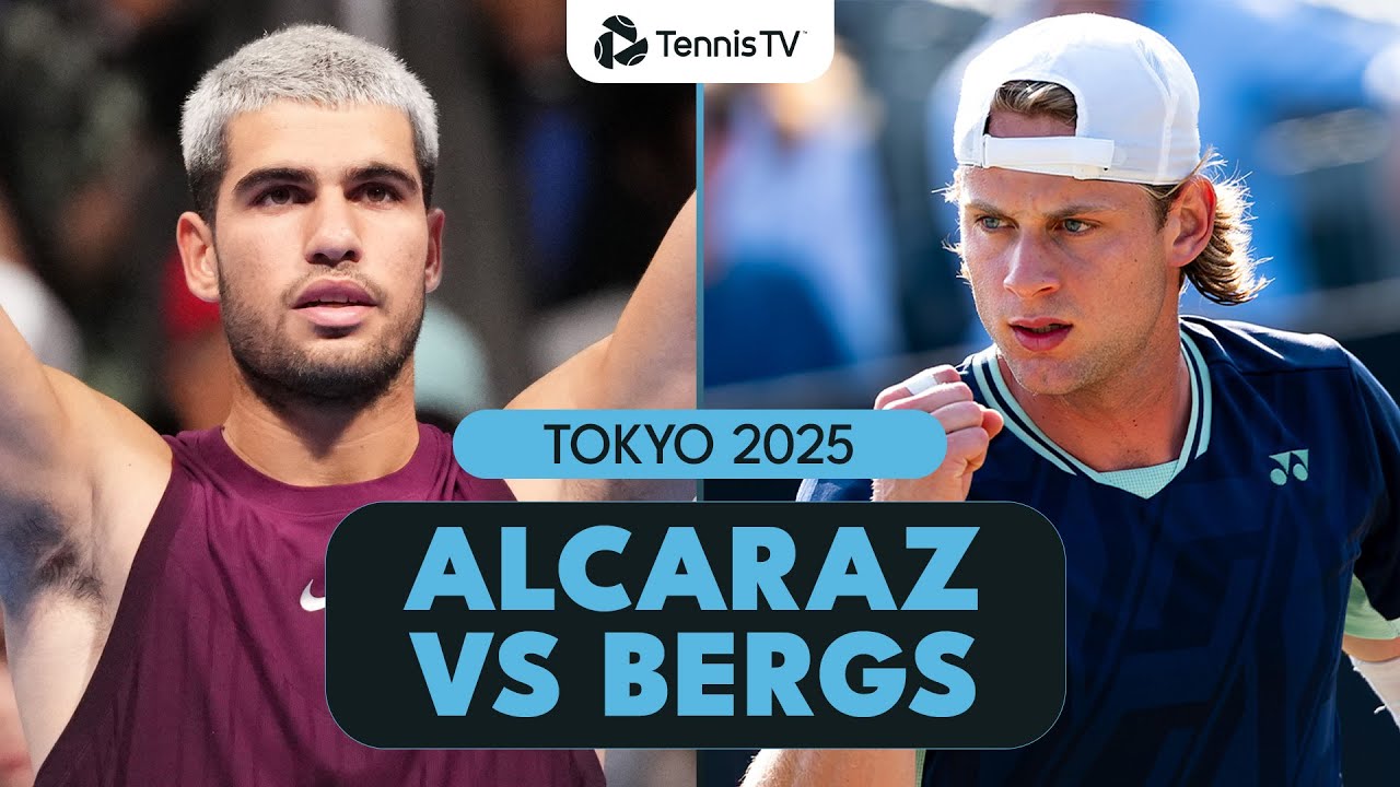 Carlos Alcaraz Battles Injury vs Zizou Bergs | Tokyo 2025 Highlights