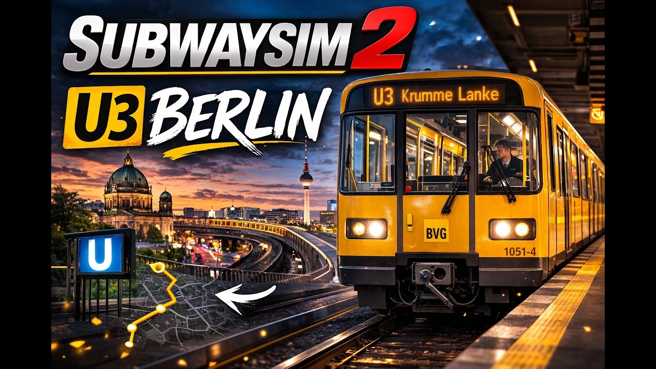 SubwaySim 2 🚇 Realistische U3 Fahrt durch Berlin | BVG U-Bahn Simulation