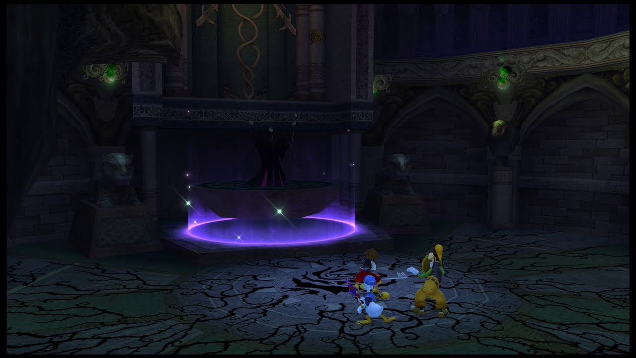 Sora vs Maleficent Kingdom hearts Final Mix first encounter