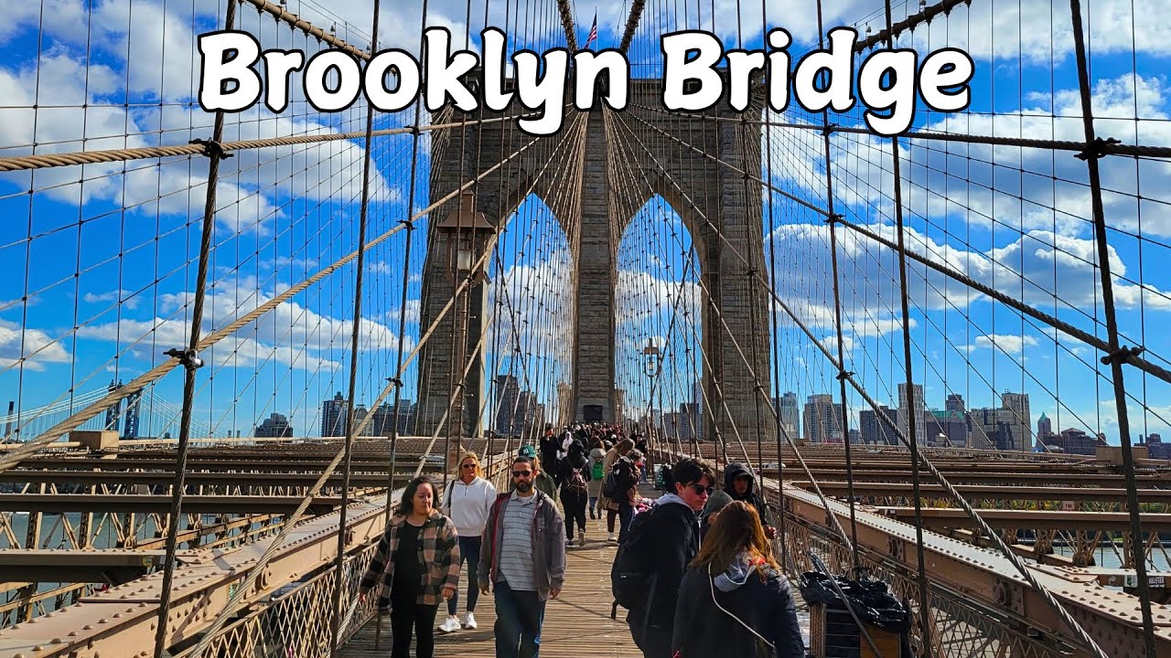 ASMR Brooklyn Bridge Walking Tour 🗽 New York City Sounds