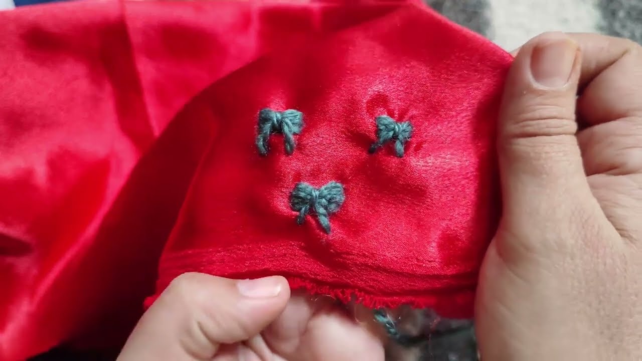 easy and beautiful embroidery design | hand embroidery latest bow design | so pretty bow embroidery