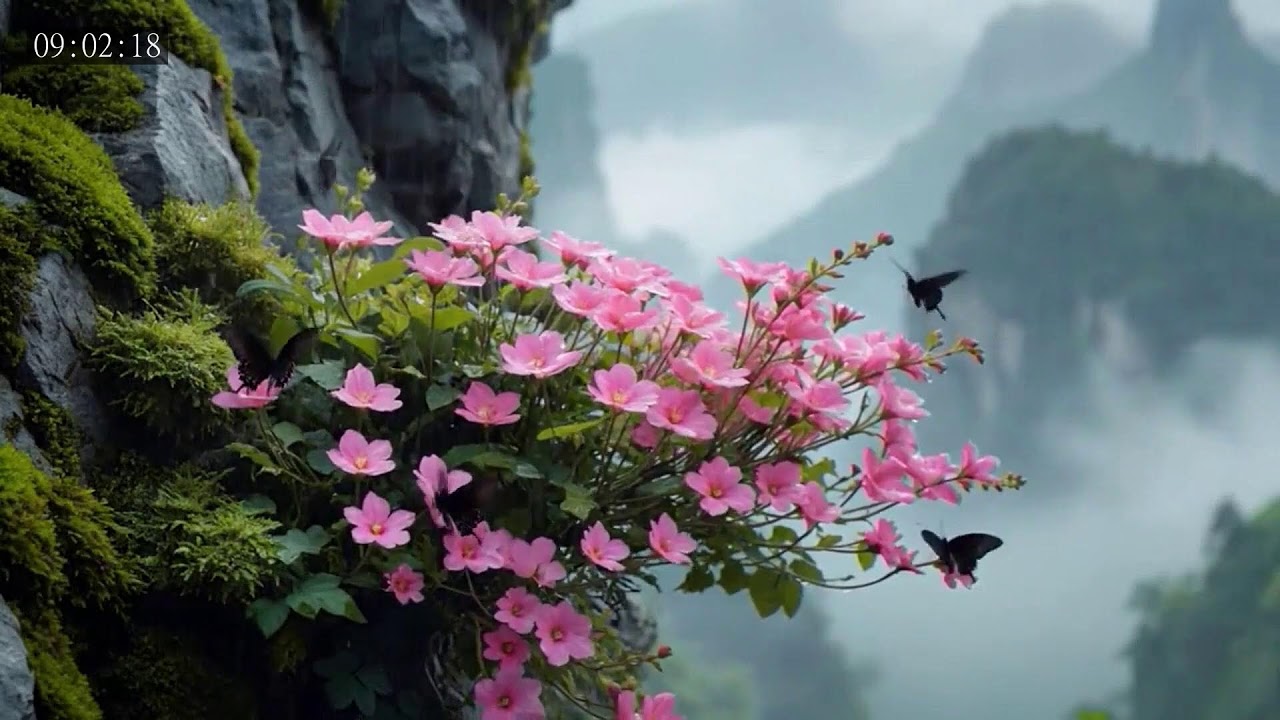 Peaceful Butterfly Garden with Colorful Flowers Creating a Relaxing and Stress Free Atmosphere