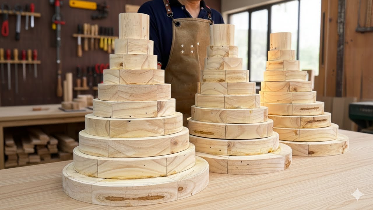 Amazing Woodworking Design // Beautiful Handcrafted Coffee Table In Natural Solid Wood