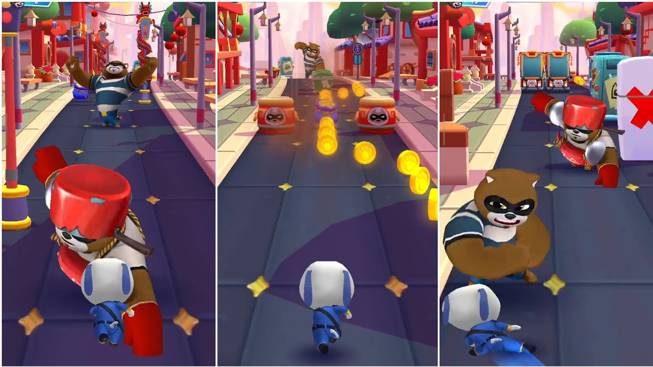 talking tom hero dash - beat 30 big raccoons in one run challenge