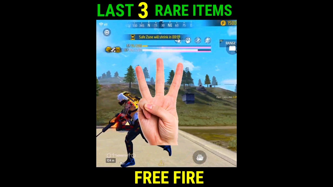 LAST 3 RARE ITEMS LEFT IN FREE FIRE 🥺 #shorts #freefireshorts