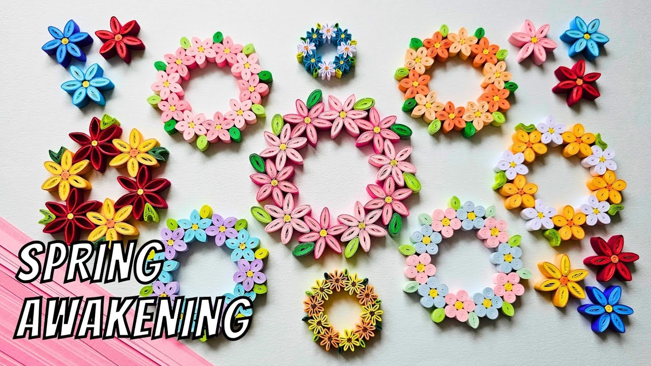 Quilling Flower Wreath | One Technique to awaken Spring in your Quillings