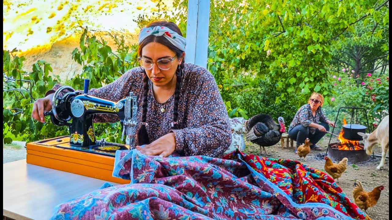 Girl’s Real Village Life / Sewing a Wool Blanket for -20°C