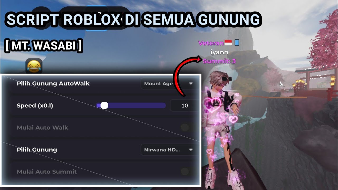 ROBLOX ALL MOUNT Script, АВТОМАТИЧЕСКИЕ ВЕРШИНЫ И АВТОМАТИЧЕСКАЯ ХОДЬБА (MT WASABI) БЕЗ КЛЮЧА