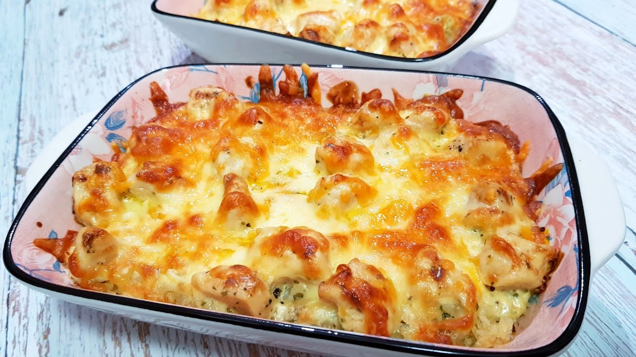 Chicken and Broccoli Baked Rice