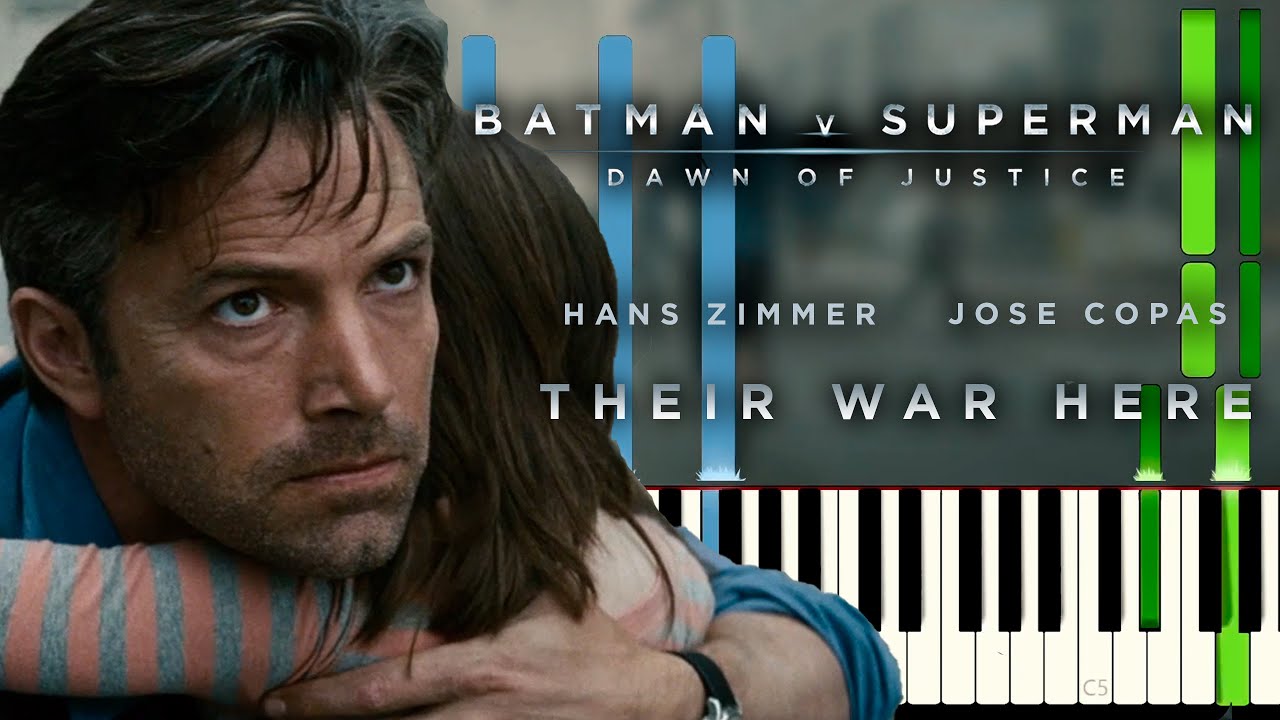 Batman v Superman - Their War Here (Piano Tutorial + Partitura)