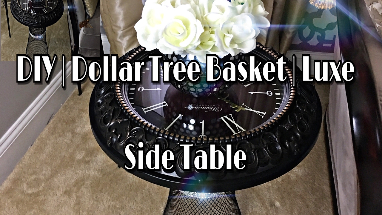 DIY | Dollar Tree Basket | Luxe Side Table - $12