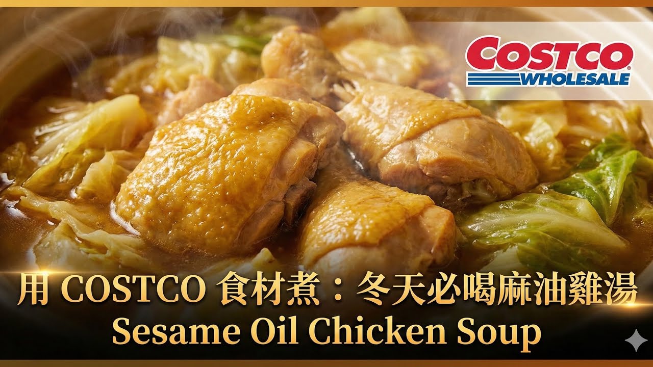 【Costco必買】寒流必喝！超入味麻油雞湯做法 | Best Sesame Oil Chicken Soup Recipe using Costco Ingredients