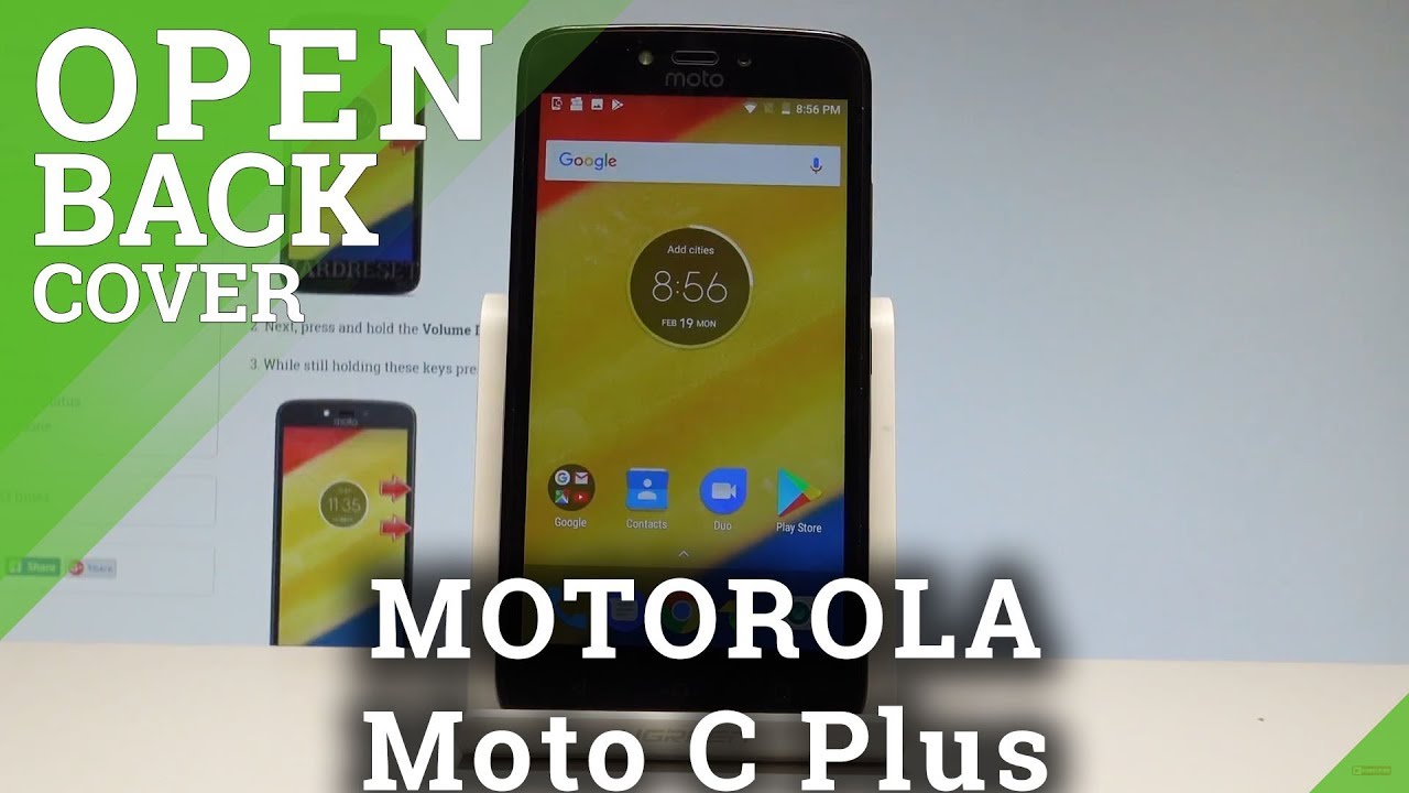 How to Remove Battery in MOTOROLA Moto C Plus - Soft Reset |HardReset.Info