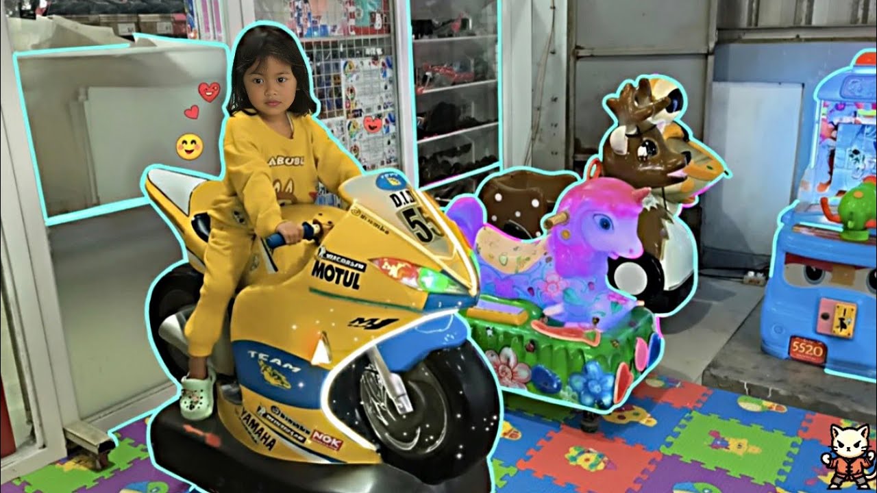 Naik Odong-odong dan Bermain Timezone‼️ Rifana Naik Odong-odong Lucu dan Menembak Dinosaurus‼️