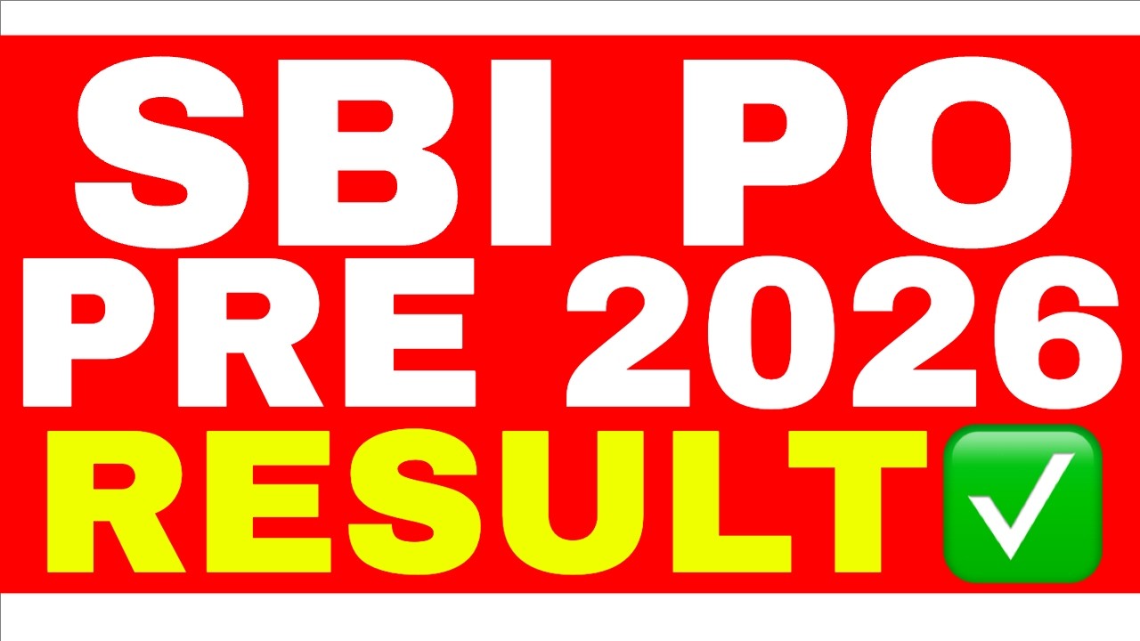 SBI PO PRE RESULT