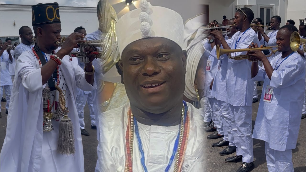 OONI OF IFE TRUMPETERS WORSHIP & PRAISED GOD WITH TRUMPETS THAT WOWED EVERYONE 4 OONI 51ST BIRTHDAY