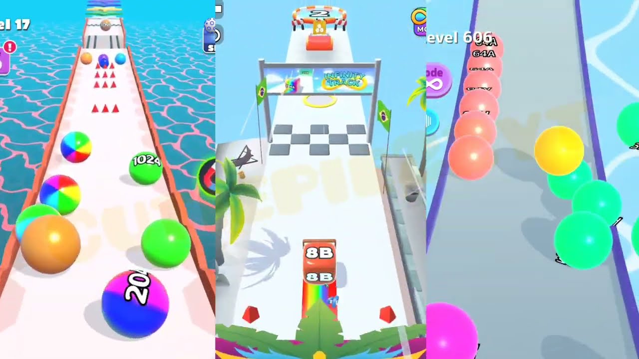 2048 Ball Run Satisfying Gameplay vs Jelly Run 2048 RIO vs Ball Run 2048 #ballgamezone