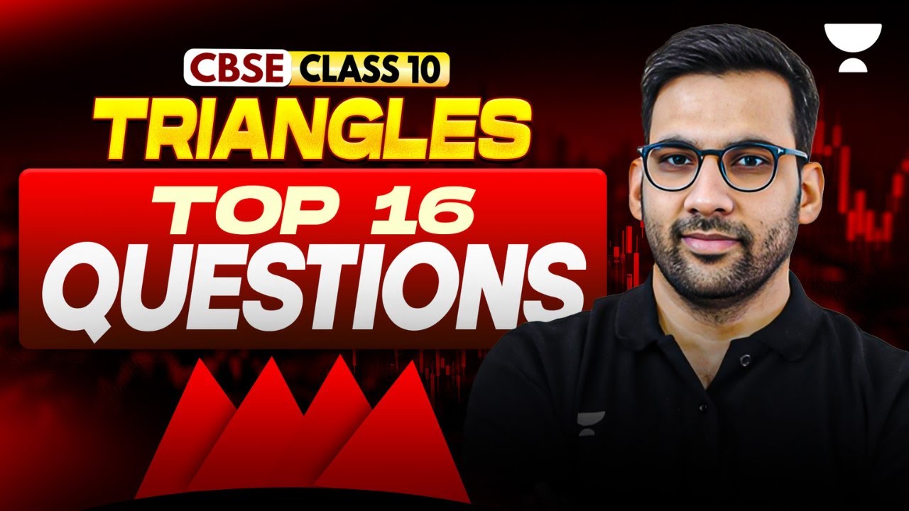 Triangles Top 16 Questions | Class 10 Complete Maths 2026 | Boards Special | Mandeep Sir