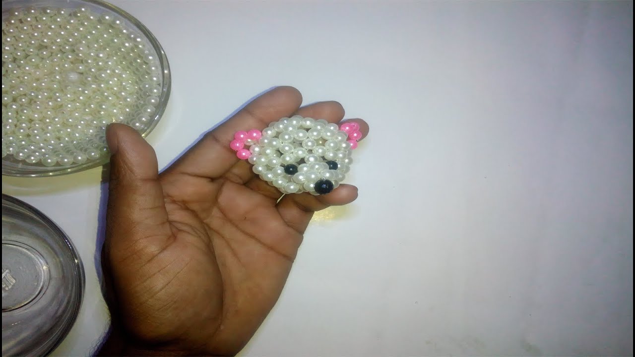 পুতির তৈরি ভাল্লুক /How to make a teddy bear with bead (1-3)