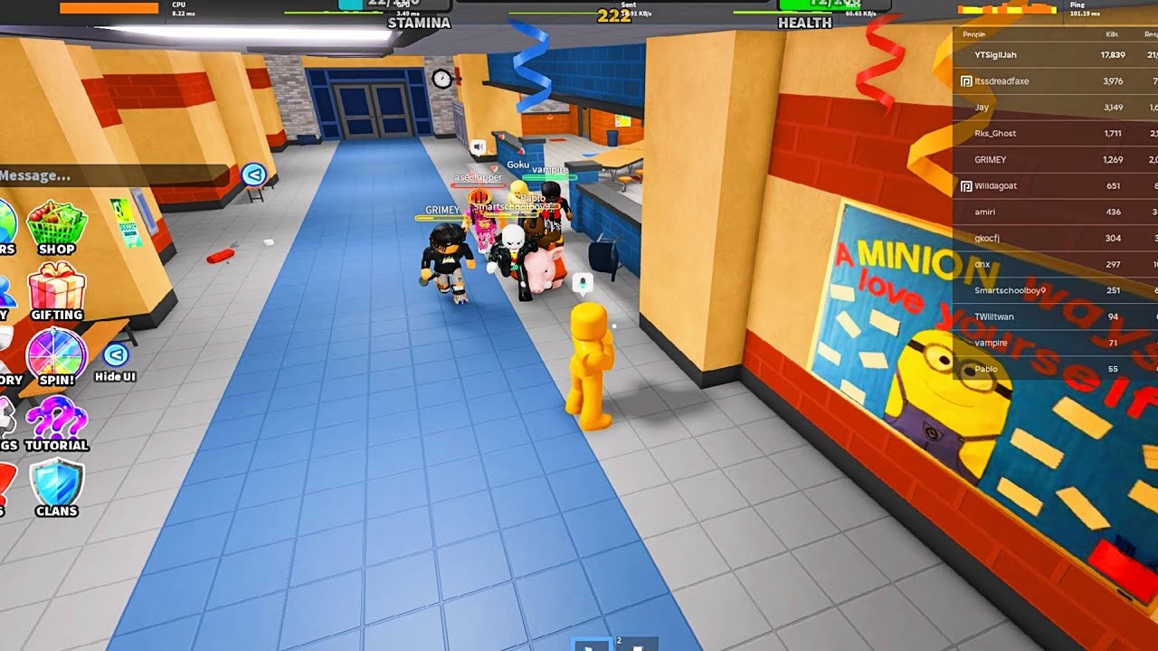 THEY LOST A 7V1🤣 (FIGHT IN A SCHOOL ROBLOX)