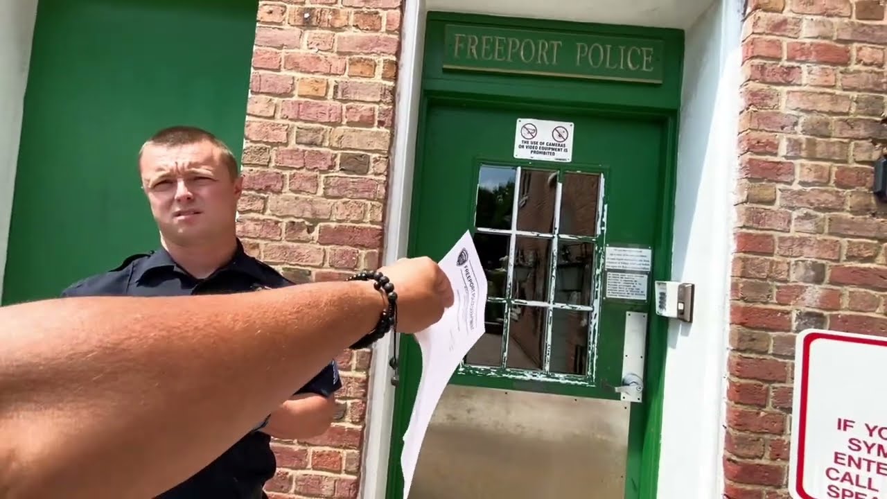 FREEPORT POLICE SGT. ￼￼Salisbury # 20 I Will issue You a summons if you record in the Police Lobby