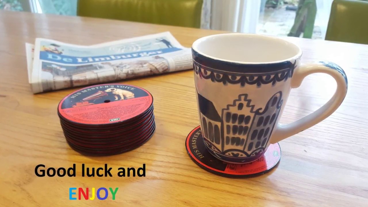How to transform His Master's Voice vinyl records to Nipper Coasters