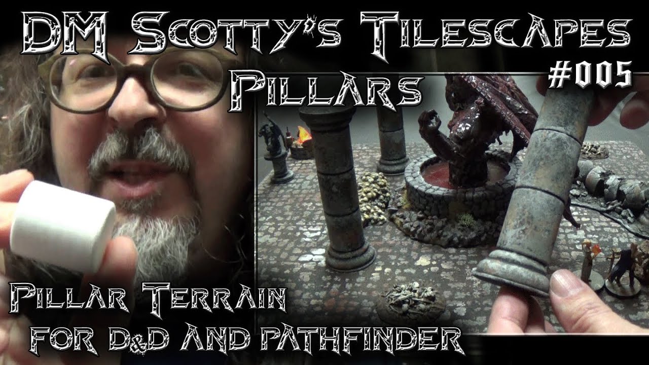DM Scotty's TILESCAPES Game Terrain MARHMALLOW PILLARS for D&D and Pathfinder #005