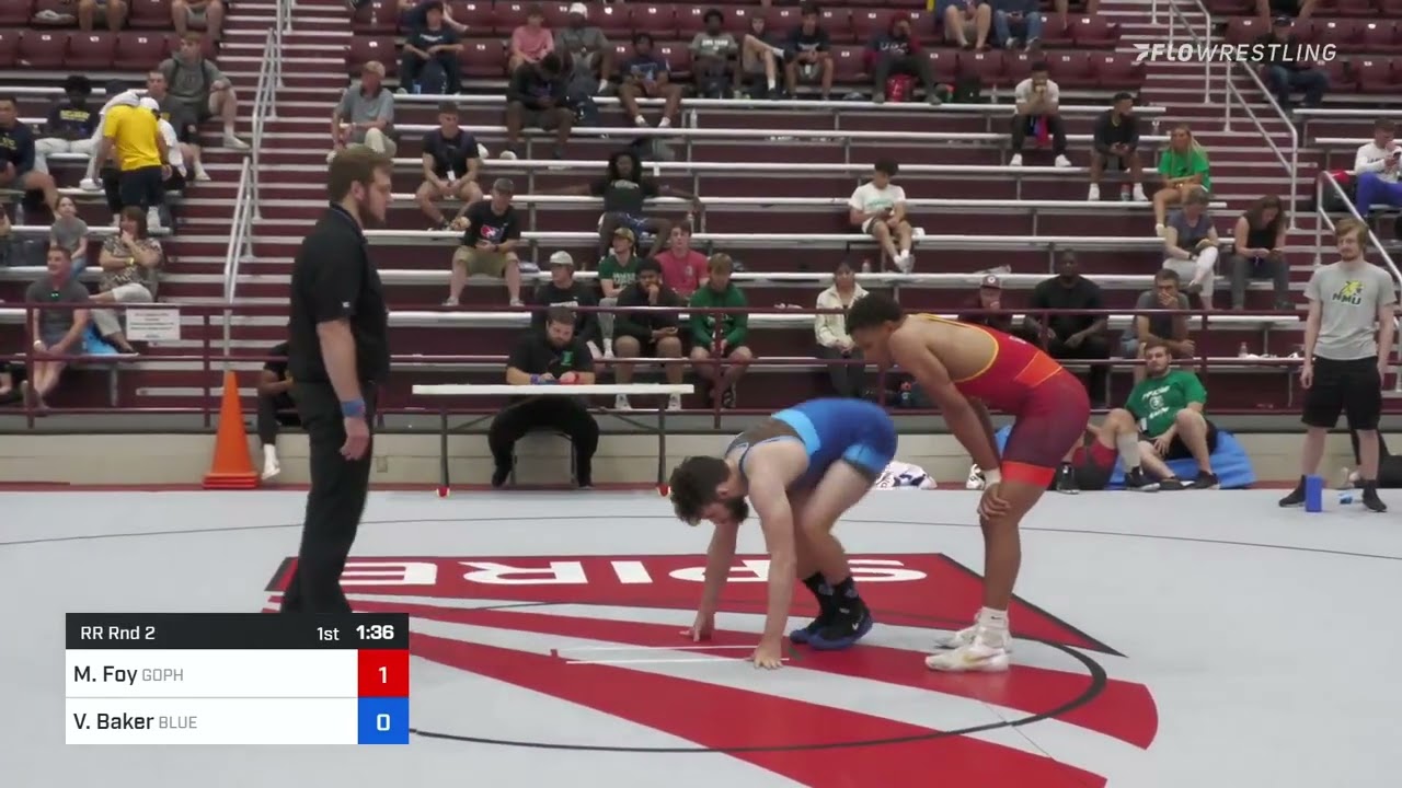 87 Kg Rr Rnd 2 - Michial Foy, Gopher Wrestling Club - RTC Vs Vincent Baker, Blue Blood Wrestling C