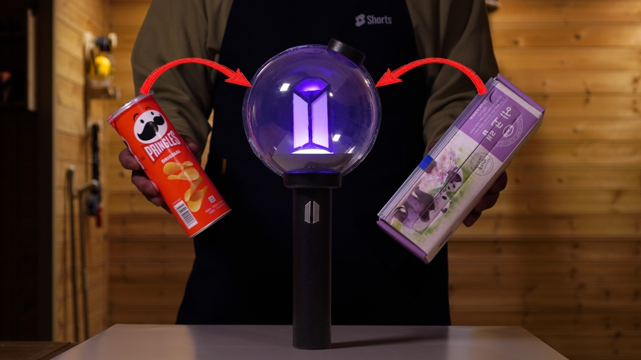 프링글스 + 식품포장 랩으로 만드는 사미밤 - DIY BTS LIGHT STICK VER.4