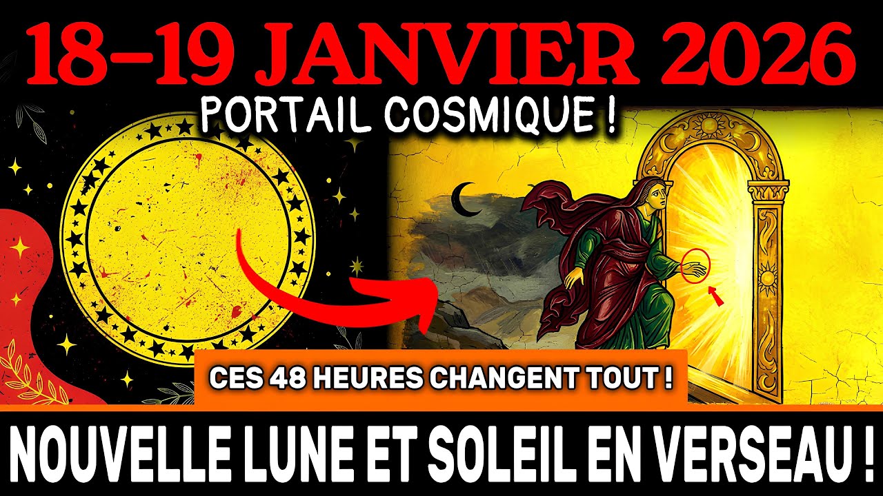 ATTENTION ! NOUVELLE LUNE ET CHANGEMENT SOLAIRE ! 18-19 jan – le DESTIN 2026 s'écrit MAINTENANT !