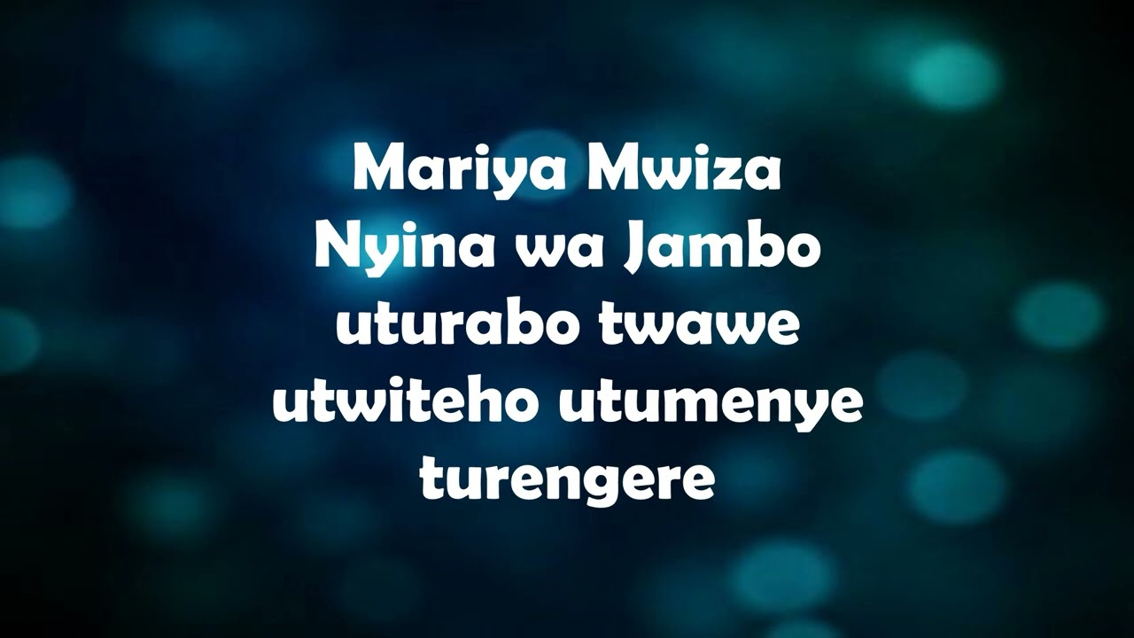 Uturabo twawe by Chorale Saint Joseph Lyrics Video