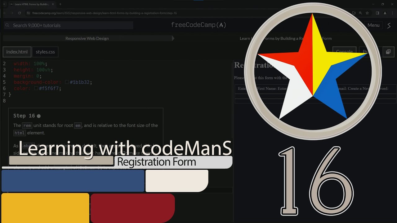 Learn HTML Forms by Building a Registration Form - Step 16