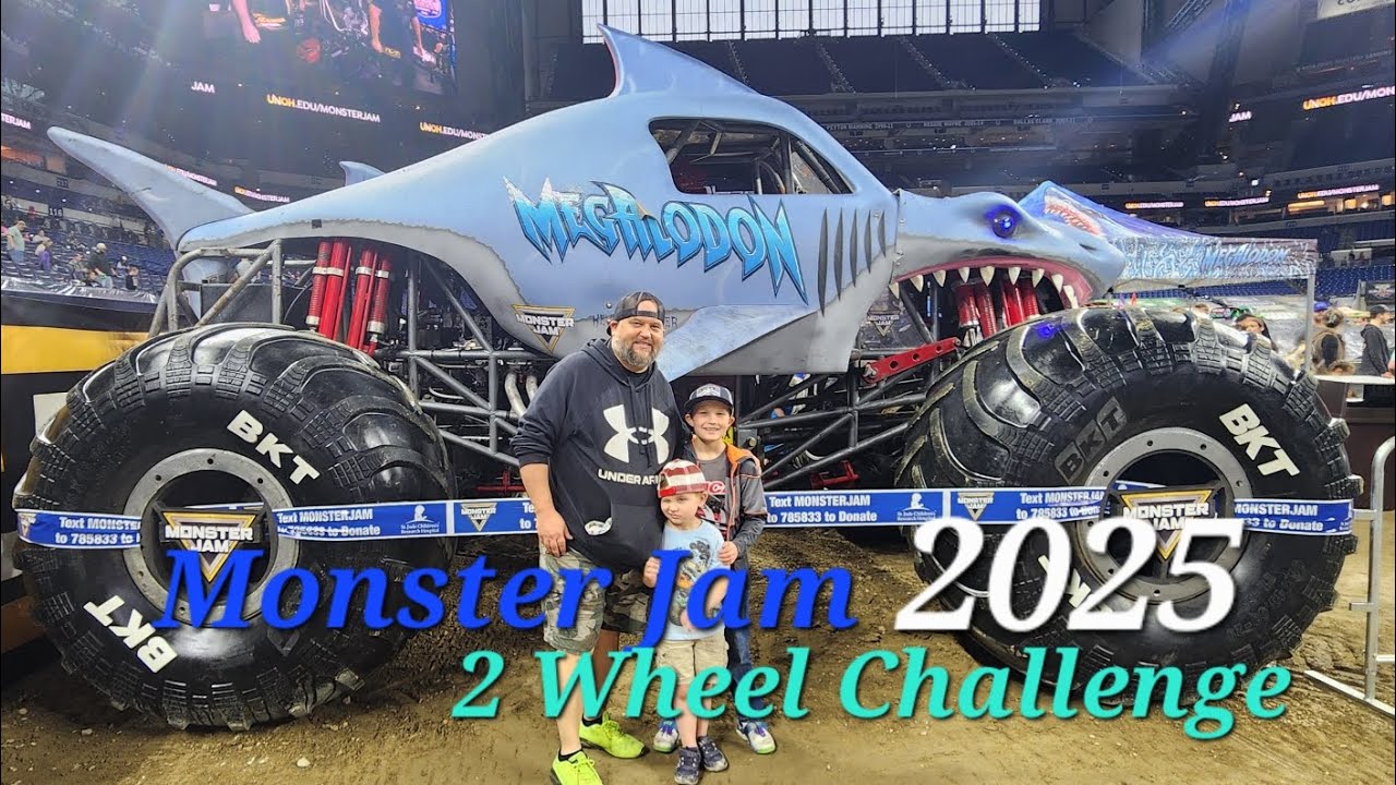 Pass It Down Garage (Monster Jam 2025) Two wheel Challenge. Lucas Oil Stadium.