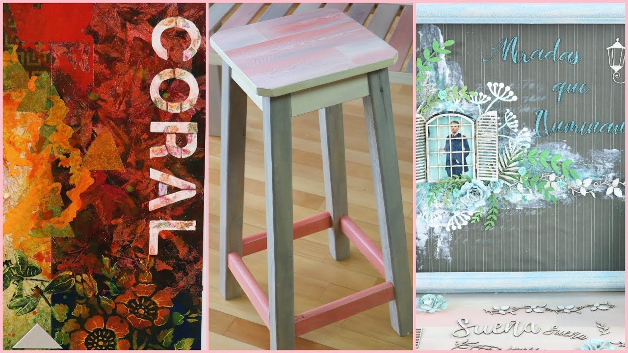 ManoslaObraTv 2019 - Programa 1 - Imitacion tablas en madera - Mixed Media - Scrap Layout