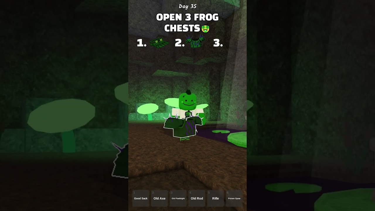 Open 3 frog chest🤑.. #roblox #99nightintheforest