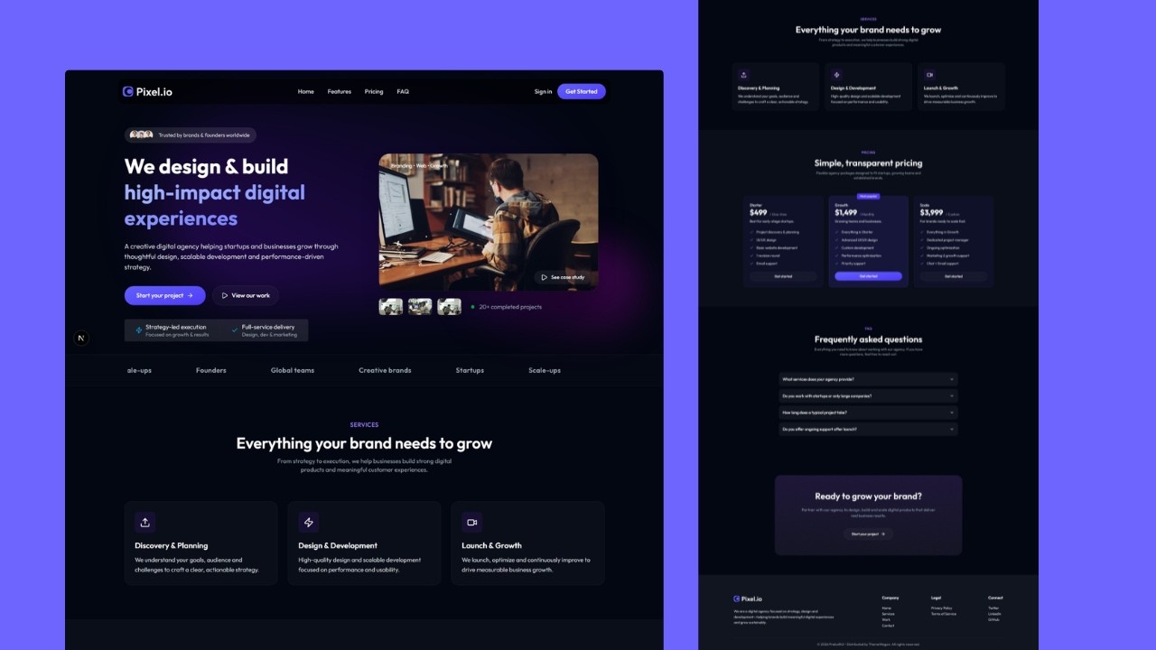 Modern Next.js Business Website Template | Tailwind CSS | Fast & Responsive