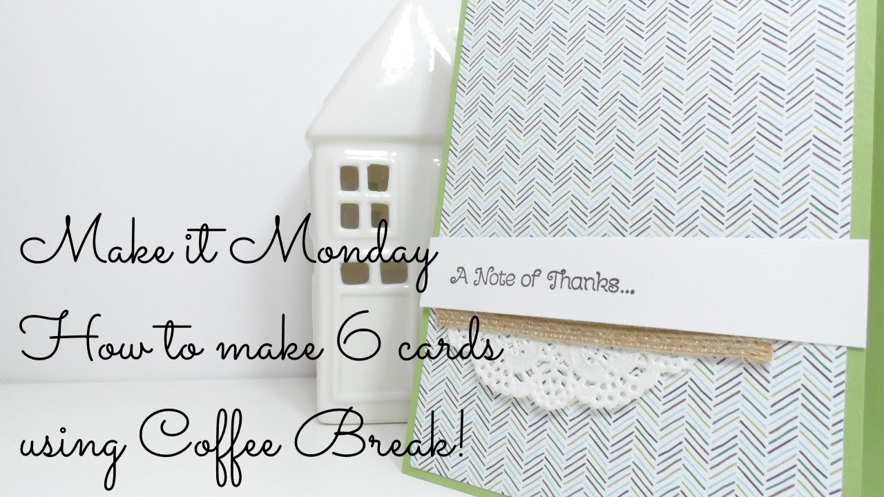 Make It Monday | Making 6 cards with one piece of Coffee Break DSP from Stampin' Up!