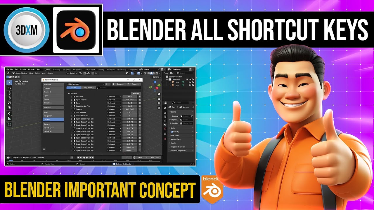 How to Find Blender All Shortcut Keys Inside Blender | Blender Tutorials in Hindi