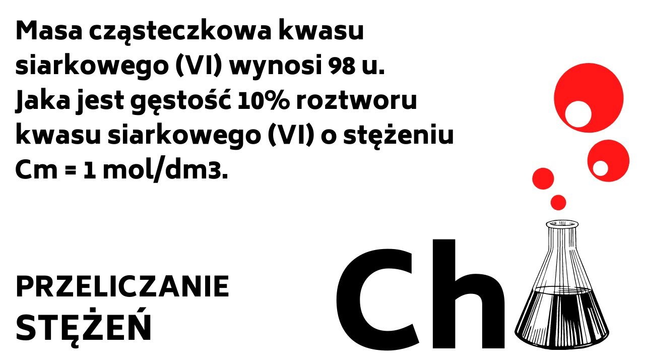 Masa cząsteczkowa kwasu siarkowego (VI) wynosi 98 u. Jaka jest...  - KOREPETYCJE z CHEMII - 171