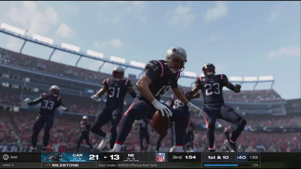 Madden NFL 25_2025 reaper got win for panthers against pats